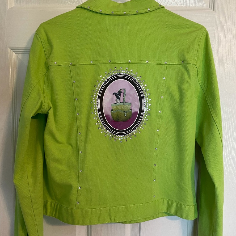Stretch green spandex jacket